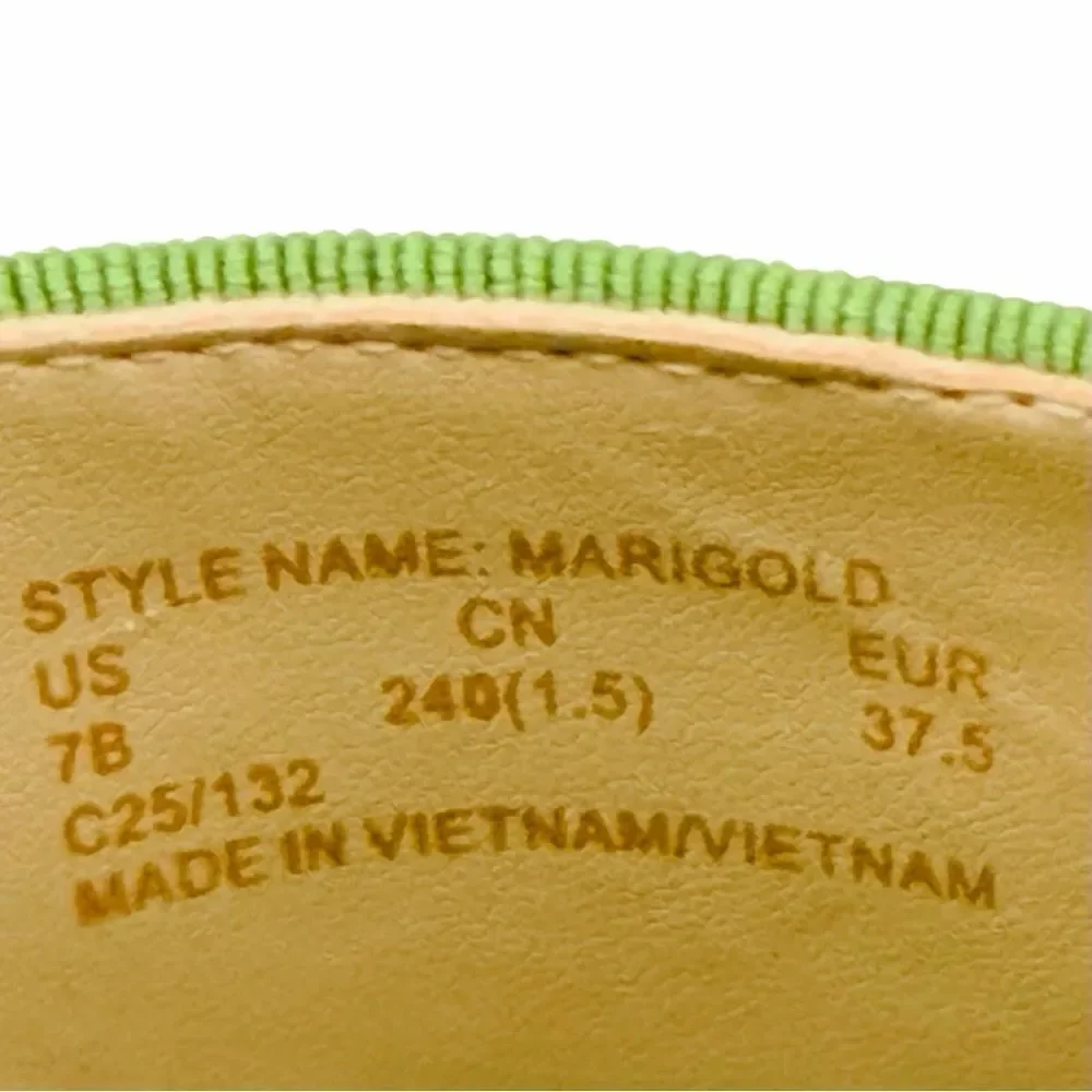 Kate Spade Marigold Elegant Green Heels Mules Size 7B NWOT